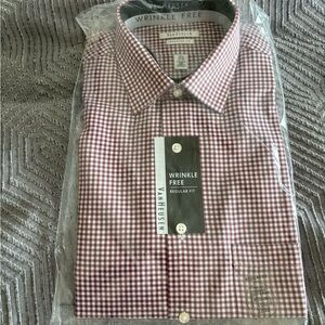 Van Heusen Men's Red Checkered Shirt